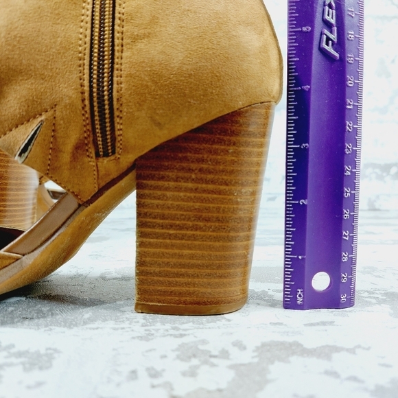 Crown Vintage Danica Faux Suede Slip On Summer Block Heel Sandals V530 - Picture 9 of 12